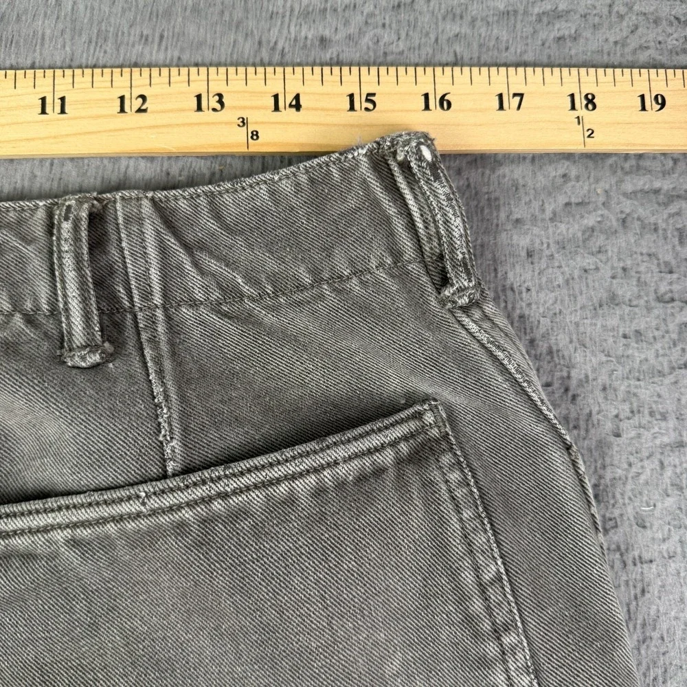 RRL Ralph Lauren Jeans Mens 32x30 Gray Denim Distressed 13 Star Donut Buttons